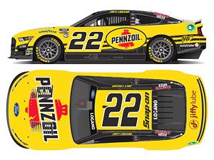 `ジョーイ・ロガーノ` #22 PENNZOIL フォード マスタング NASCAR 2023 (ミニカー)