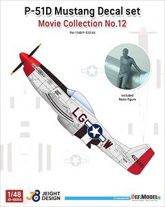 WWII アメリカ陸軍航空隊戦闘機 P-51Dマスタング デカール/フィギュアセット ムービーコレクションNo.12「トップガン」2022(タミヤ用) (デカール)