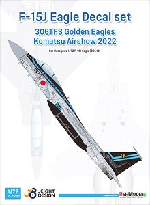 F-15J 306TFS Golden Eagles Komatsu Airshow 2022 Special Marking Decal Set (for Hasegawa ) (Decal)