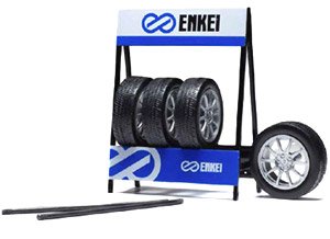 Tire Set ENKEI Silver Wheel (Diecast Car)