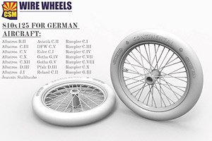 German 810x125 Spoked Wheels (Plastic model)