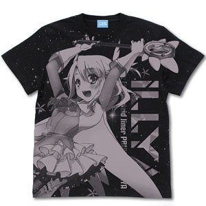 Fate/kaleid liner Prisma Illya Ilya All Print T-Shirt Ver.2.0 Black M (Anime Toy)