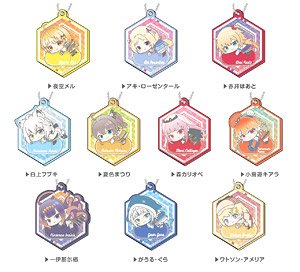 Kiratto Decofla Acrylic Key Ring Hololive Hug Meets B Box (Set of 9) (Anime Toy)