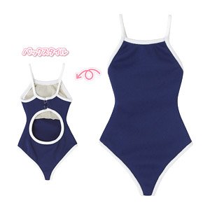 AZO2 Competitive Swimsuit (Navy x White) (Fashion Doll)