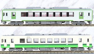 J.R. Type KIHA110 (Tadami Line, KIHA40 Livery + #214) Two Car Formation Set (w/Motor) (2-Car Set) (Pre-colored Completed) (Model Train)