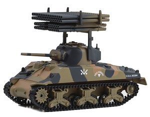 1945 M4 Sherman Tank US Army WWII 12th Armored Division Germany T34 Calliope Rocket Launcher (ミニカー)