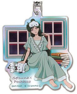 [Pretty Soldier Sailor Moon] Series x Sanrio Characters Acrylic Key Ring Aurora Type 09 Setsuna Meioh x Pochacco AKO (Anime Toy)