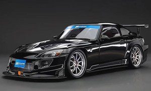 ホンダ S2000 スプーン ストリートカーボンボンネットバージョン ブラック チタニウムシルバーホイール (ミニカー)