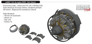F4F-3A Engine (for Eduard) (Plastic model)