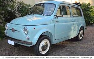 フィアット 500 ジャルディニエラ 1964 アクアマリンブルー (ミニカー)