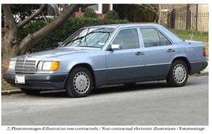 MB 230 E 1990 ライトブルーメタリック (ミニカー)