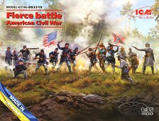 Fierce Battle. American Civil War Union Infantry. Set #2, Confederate Infantry. Set #2 (Plastic model)
