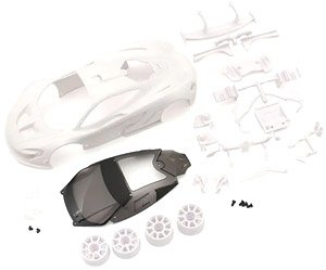 マクラーレン P1 GTR ホワイトボディセット (未塗装/ホイール付) (ラジコン)