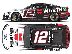 `ライアン・ブレイニー` #12 WURTH フォード マスタング NASCAR 2023 (ミニカー)