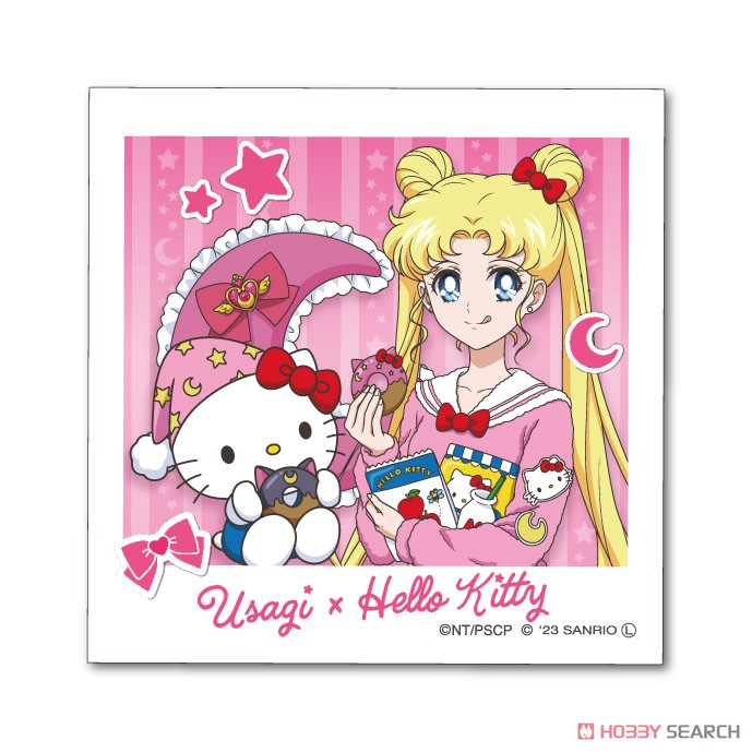 [Pretty Soldier Sailor Moon] Series x Sanrio Characters Die-cut Sticker Mini Usagi Tsukino x Hello Kitty (Anime Toy) 商品画像1