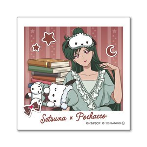 [Pretty Soldier Sailor Moon] Series x Sanrio Characters Die-cut Sticker Mini Setsuna Meioh x Pochacco (Anime Toy)