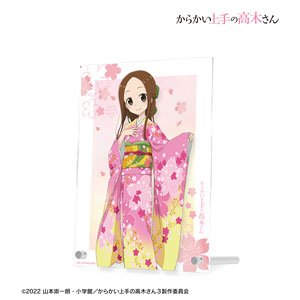 からかい上手の高木さん 描き下ろしイラスト 高木さん 桜和装ver. ダブルアクリルパネル (キャラクターグッズ)