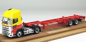 日野プロフィアSH 4×2 トラクタ & 日本トレクス 海上コンテナ専用 運搬セミトレーラ 日正運輸仕様 現行モデル (ミニカー)