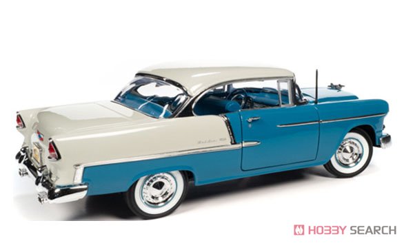 1955 シェビー ベル エアー ハードトップ スカイラインブルー/インディアアイボリー (ミニカー) 商品画像2