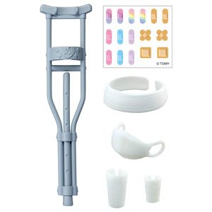 Licca Talking Rica Clinic Crutches & Handhold Accessories Set (Licca-chan)