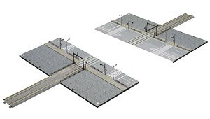 Unitram [TV4] Unitram Street Track to Concrete Tie Double Track Expansion Set (Unitram Variation 4) (Model Train)