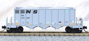 125 00 151 (N) 43` Rapid Dischage Hopper NORFOLK SOUTHERN RD# NS 153349 (Model Train)