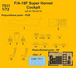 F/A-18F スーパーホーネット コックピット (レベル用) (プラモデル)