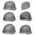 WWII ドイツ ヘルメット/略帽セット(6個入) (プラモデル) その他の画像1