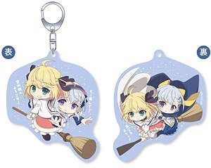 転生王女と天才令嬢の魔法革命 オモテウラァクリル Wアニスフィア&ユフィリアon魔女箒 (キャラクターグッズ)