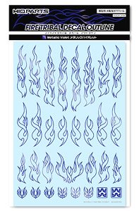 Fire Tribal Decal Outline Metallic Violet (1 Sheet) (Material)
