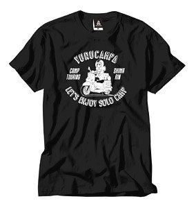 ゆるキャン△ キャンプツーリング Tシャツ ブラック XL (キャラクターグッズ)