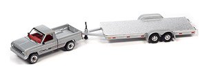 1983 フォード レンジャー シルバー ＆ オープントレーラー シルバー (ミニカー)