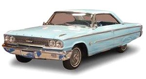 フォード ギャラクシー 500/XL ハードトップ 1963 グレイシャーブルー (ミニカー)
