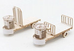 1/80(HO) Turret Type Truck (2 Cars Set, w/Baggage) Paper Kit (Unassembled Kit) (Model Train)