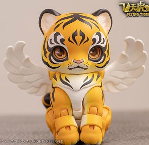 TOYSCOMIC×BLACKBOX ブラックボックスアクションペットシリーズ第1弾 フライングタイガー&エジプトキャット 10CMコレクションフィギュア イエロータイガー (完成品)