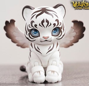 TOYSCOMIC×BLACKBOX ブラックボックスアクションペットシリーズ第1弾 フライングタイガー&エジプトキャット 10CMコレクションフィギュア ホワイトタイガー (完成品)