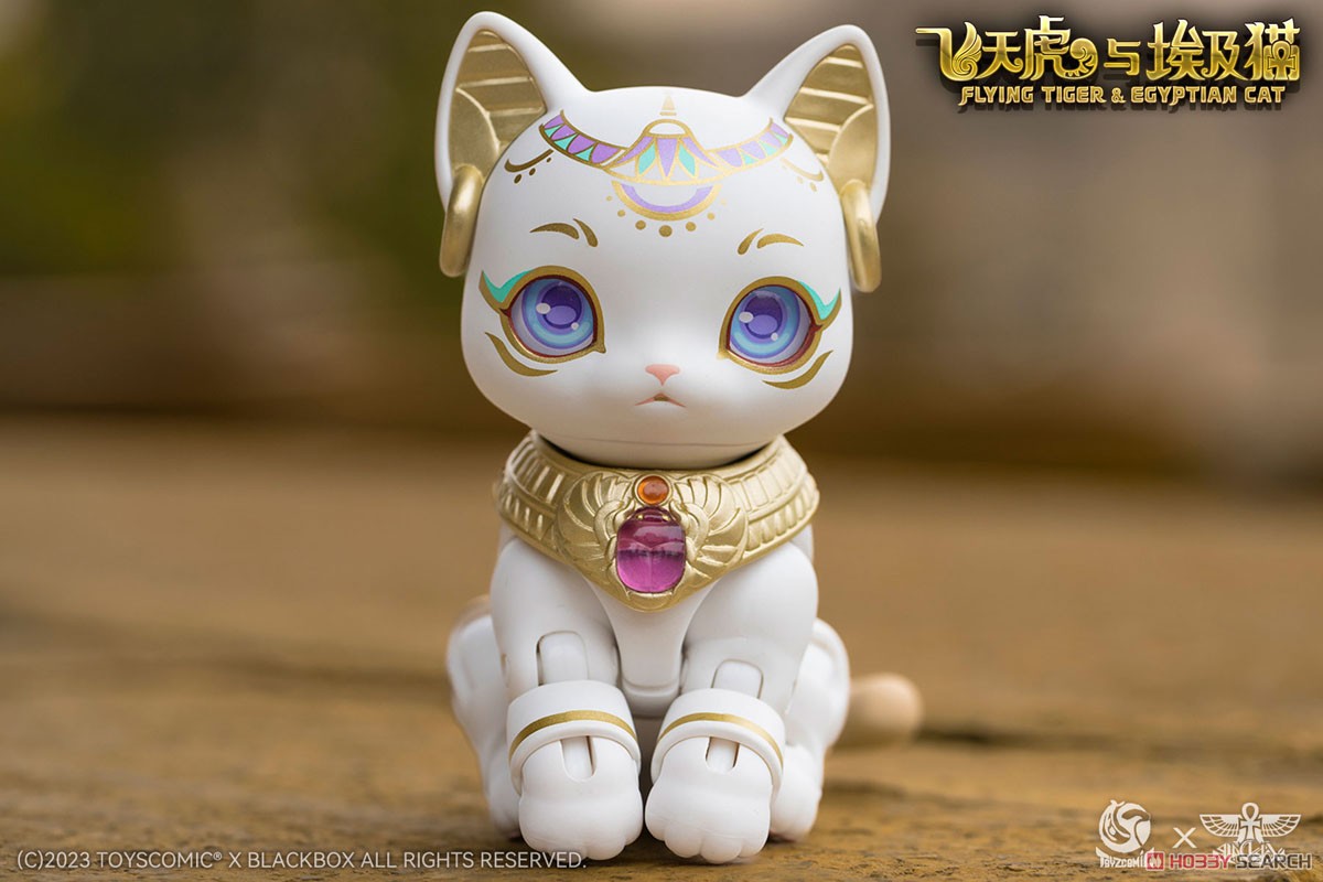 TOYSCOMIC×BLACKBOX ブラックボックスアクションペットシリーズ第1弾 フライングタイガー&エジプトキャット 10CMコレクションフィギュア ムーンライト・バステト (完成品) その他の画像1