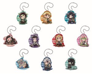 Pita! Deformed Anime [Demon Slayer: Kimetsu no Yaiba] Relax Key Ring (Set of 10) (Anime Toy)