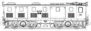 1/80(HO) J.G.R. Type ED42 Electric Locomotive #19-#22 Kit (Unassembled Kit) (Model Train)