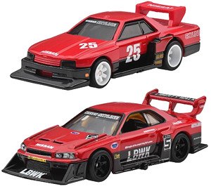 Hot Wheels Premium 2 packs Nissan Skyline Silhouette / LB-ER34 Super Silhouette Nissan Skyline (Toy)