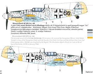 Bf109G-6 ハンガリー軍 `黒66` (デカール)