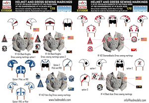 F-14A/D Helmet and Dress Sewing Marlkings VF-143 VF-213 VF-41 (Decal)