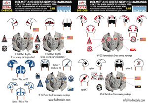F-14A/D Helmet and Dress Sewing Marlkings VF-143 VF-213 VF-41 (Decal)
