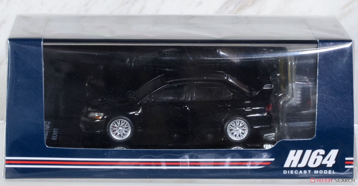 三菱 ランサー GSR EVOLUTION 7 エンジンディスプレイモデル付き アメジストブラックパール (ミニカー) パッケージ1