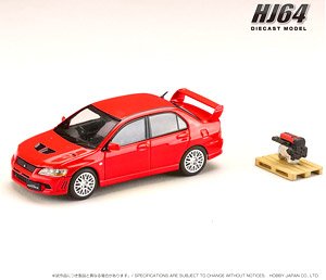 三菱 ランサー GSR EVOLUTION 7 エンジンディスプレイモデル付き パルマレッド (ミニカー)