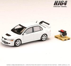Mitsubishi Lancer GSR Evolution 8 White Solid w/Engine Display Model (Diecast Car)