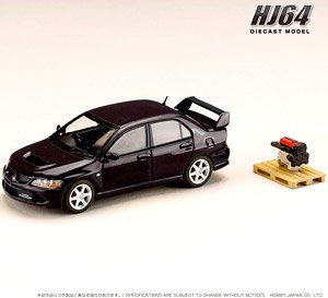 Mitsubishi Lancer GSR Evolution 8 Black Mica w/Engine Display Model (Diecast Car)