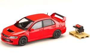 Mitsubishi Lancer GSR Evolution 9 MR Red Solid w/Engine Display Model (Diecast Car)