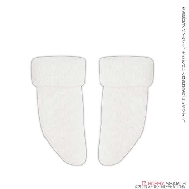 PNXS Tri-fold Socks (White) (Fashion Doll) 商品画像1