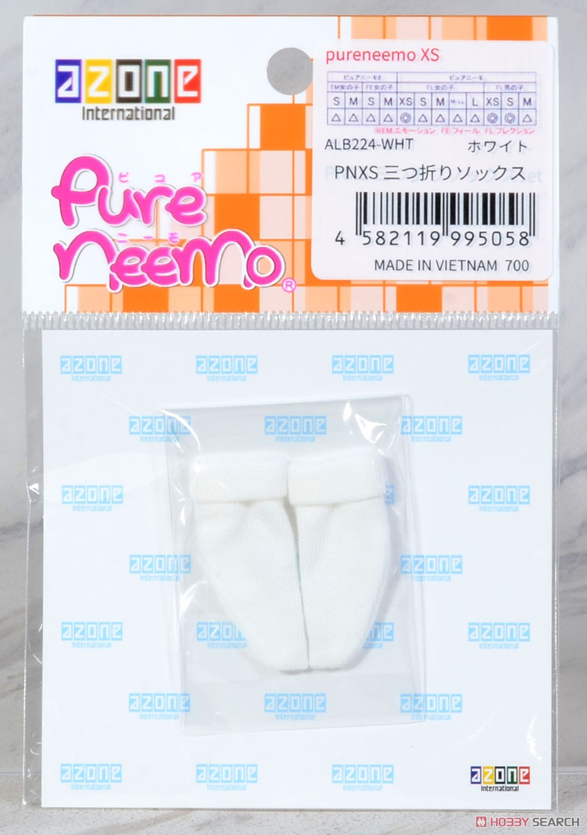 PNXS Tri-fold Socks (White) (Fashion Doll) 商品画像2
